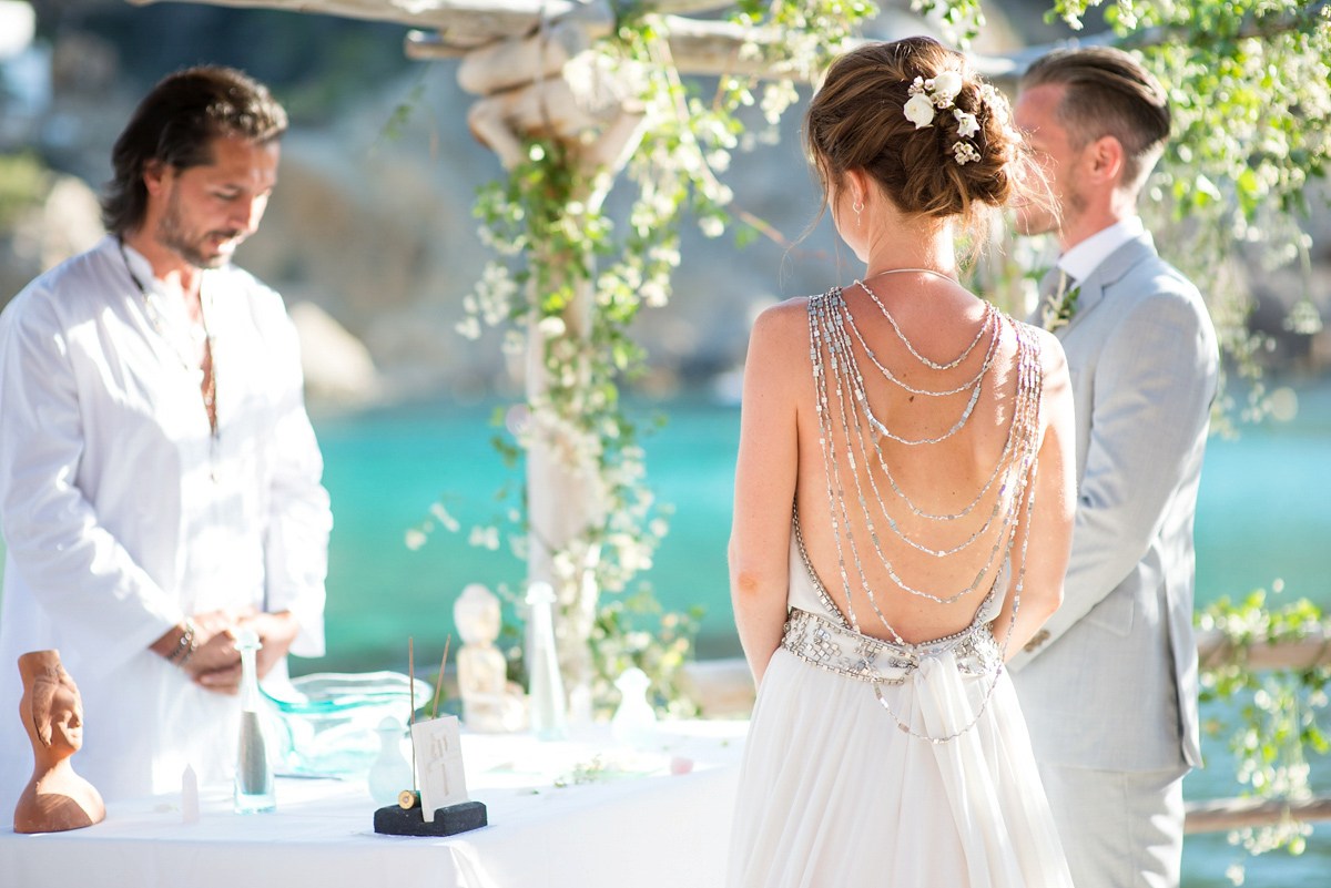 Wedding ceremony at Elements Ibiza during sunset